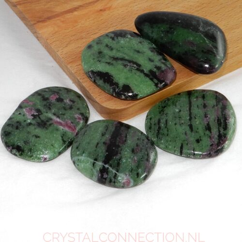 zoisiet-robijn-schijfsteen-klein Zoïsiet-robijn schijfsteen