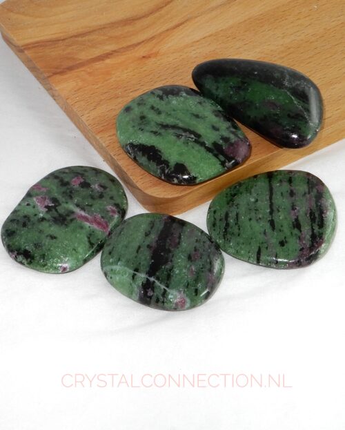 Zoïsiet-robijn schijfsteen