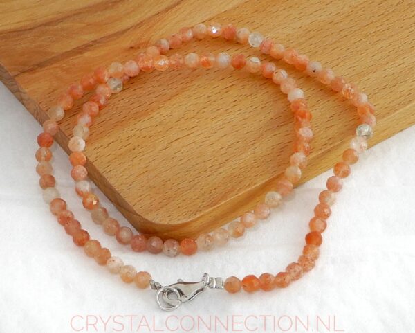 zonnesteen-ketting-facet-4mm Zonnesteen armband