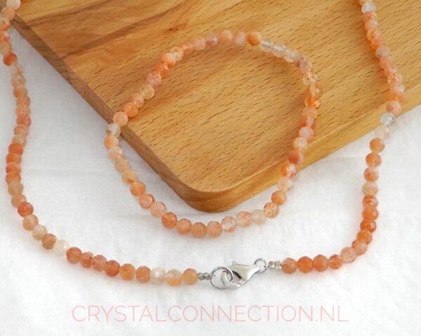 zonnesteen-set-facet-4mm Zonnesteen armband